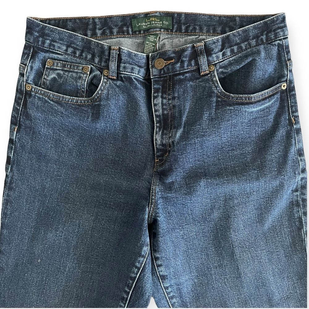 Lauren Ralph Lauren Straight Leg Jeans, Blue Denim Size 12 - Picture 6 of 8